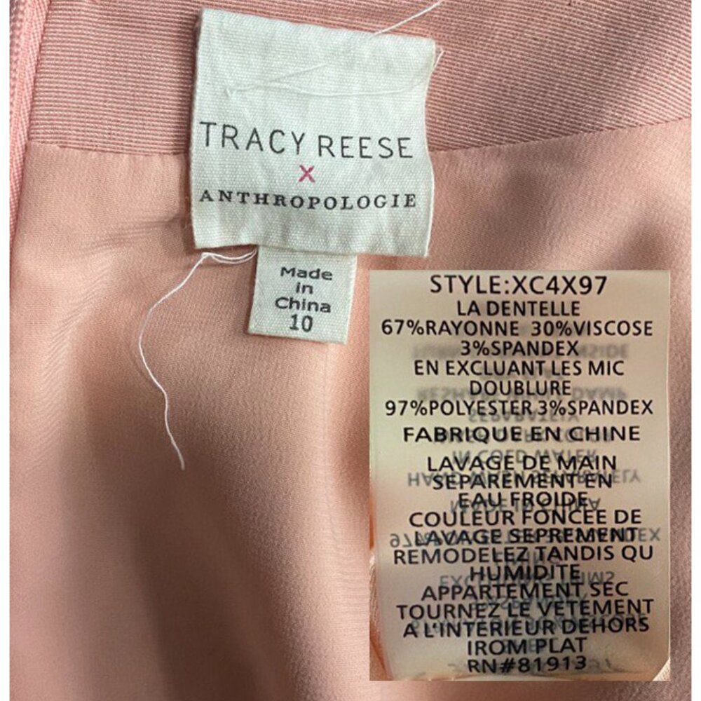 Anthropologie Painterly Pink Sleeveless Dress By Tracy Reese - Picture 11 of 11